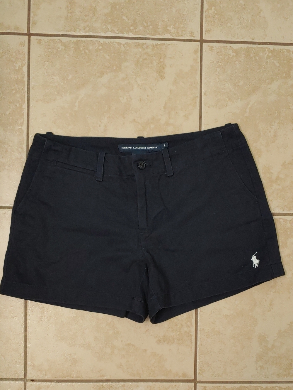 Vintage Ralph Lauren Women's Size 2 Black Chino Shorts Y2K Preppy